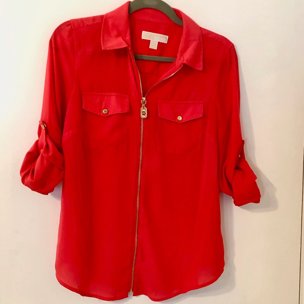 Long Sleeve Coral top